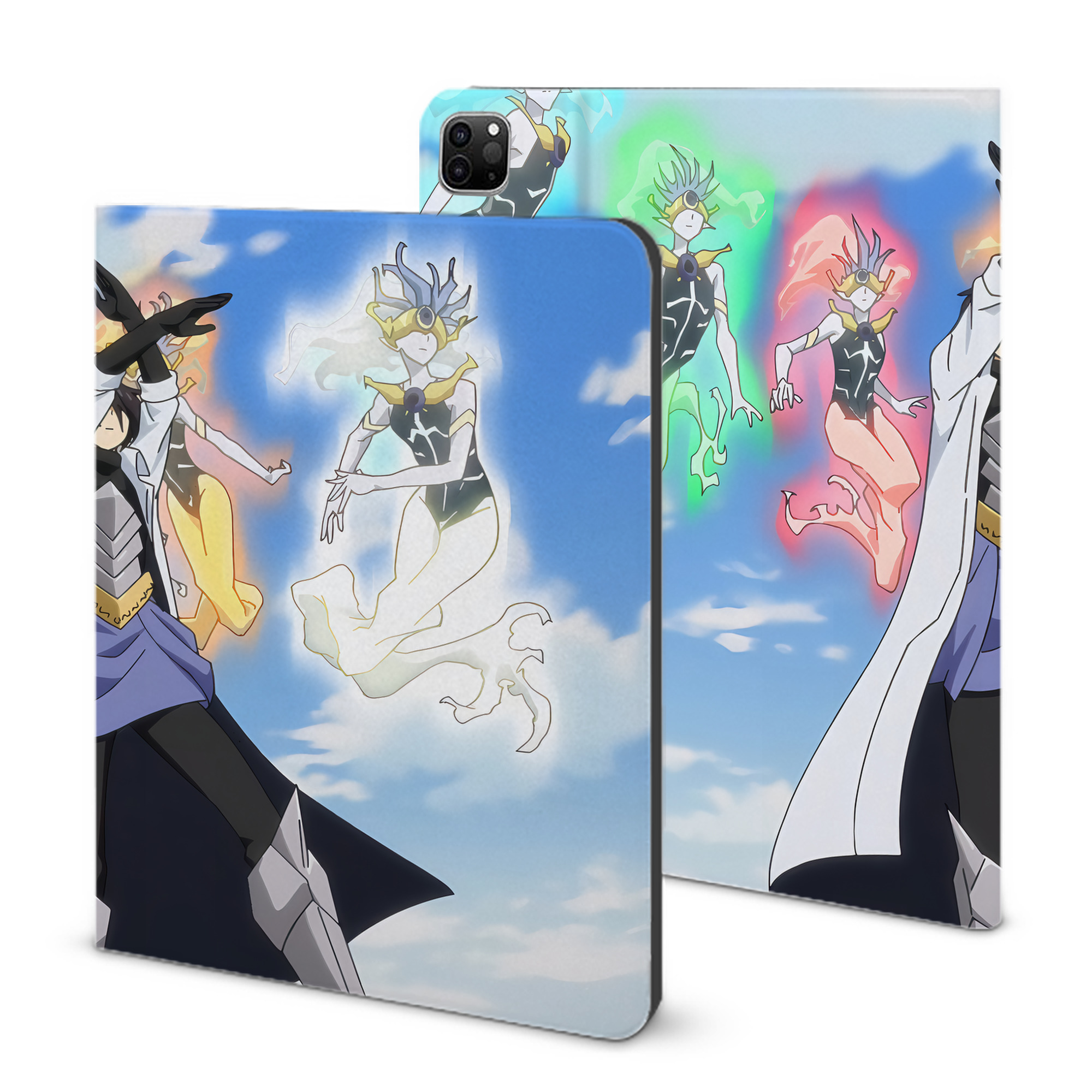 （画像用） 転スラ Regarding Reincarnated to Slime IPad ケース ブック型 PUレザー TPU 耐衝撃 軽量 薄型 ペン収納なし 全面保護 IPad 各モデル対応